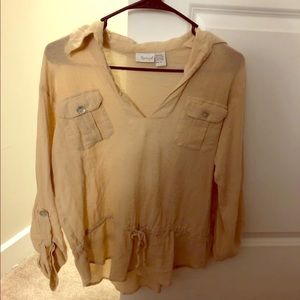 Long sleeve off white shirt